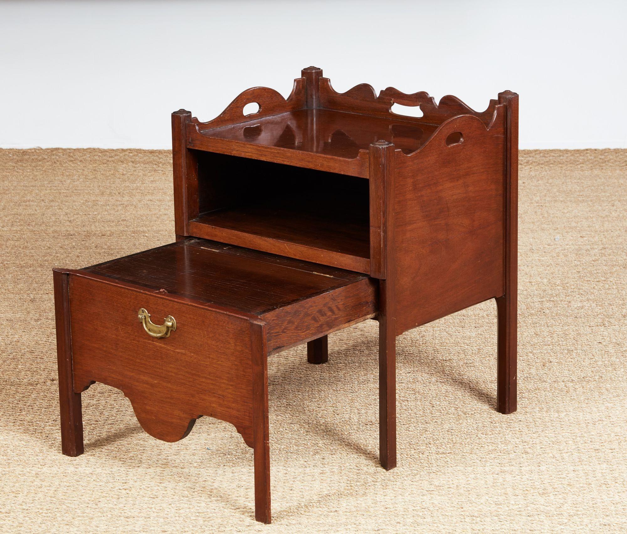 Georgian George II Mahogany Bedside Cupboard For Sale