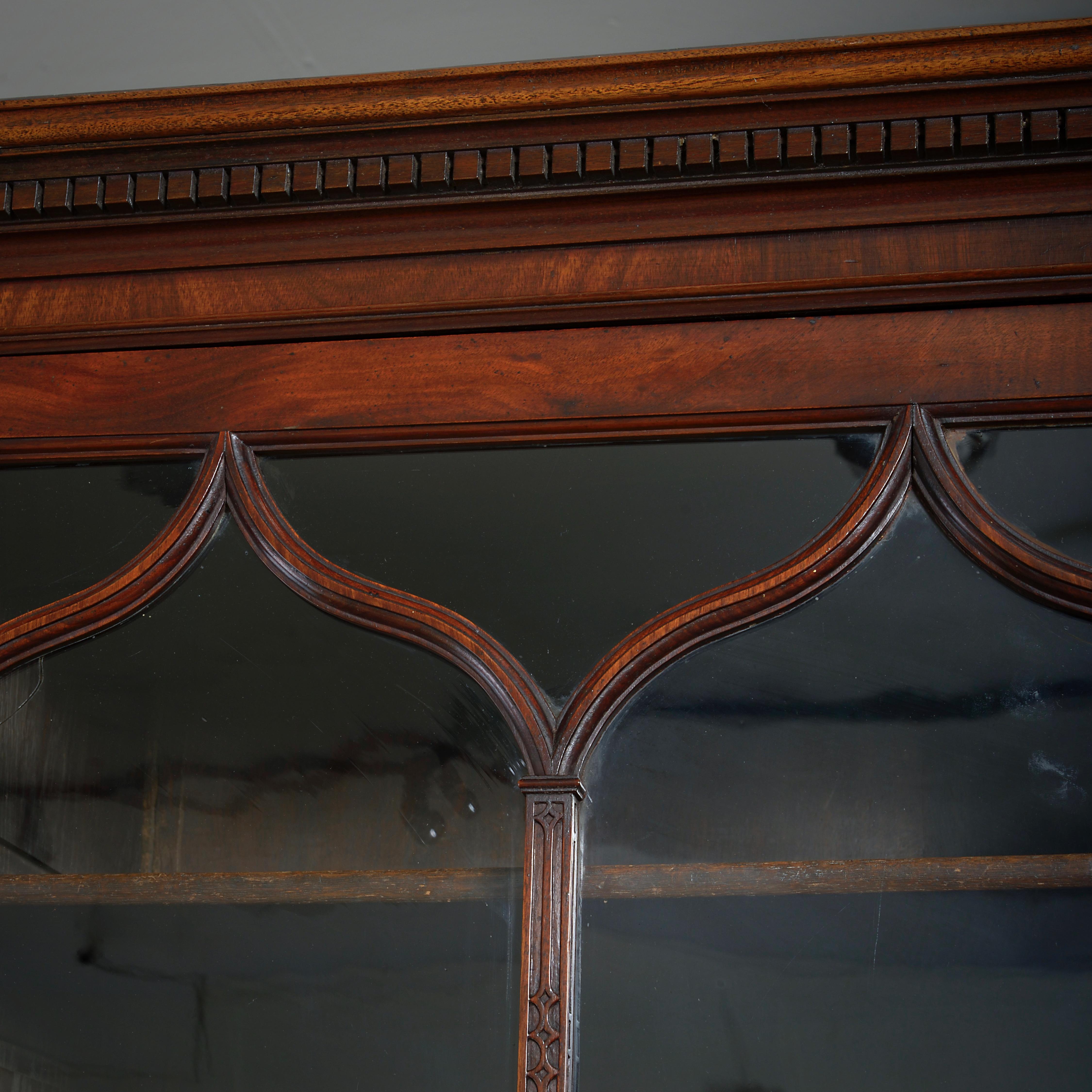 18th Century and Earlier George II Mahogany Bookcase For Sale
