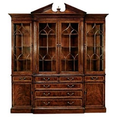 George II Mahogany Breakfront Bookcase