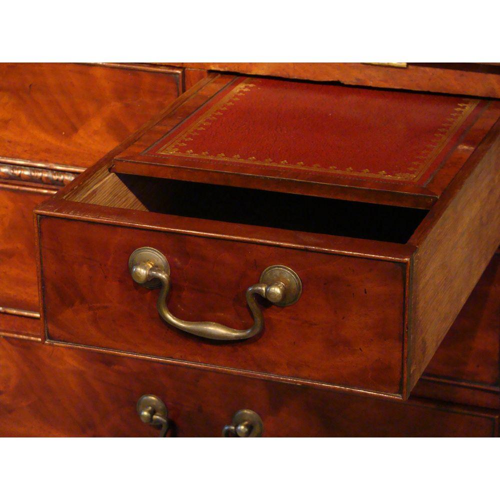 George II Mahogany Bureau Cabinet Bookcase For Sale 5