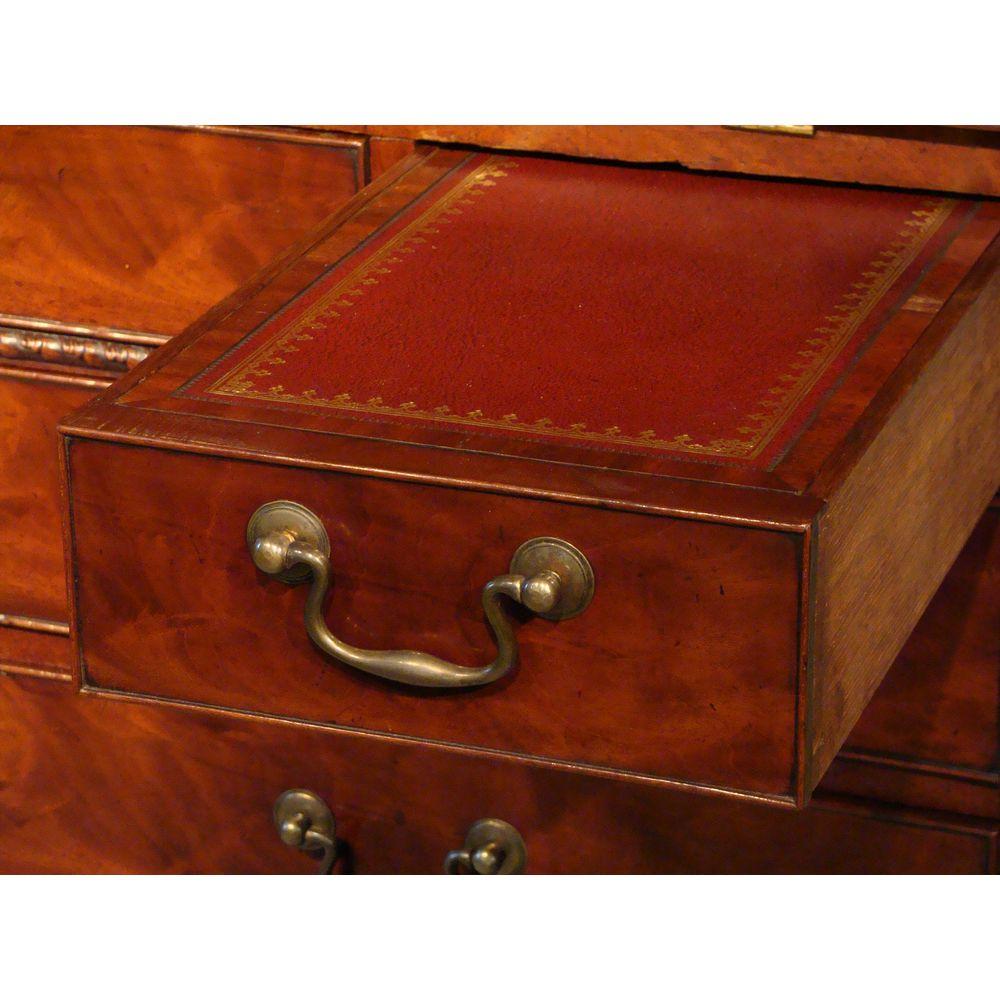George II Mahogany Bureau Cabinet Bookcase For Sale 6