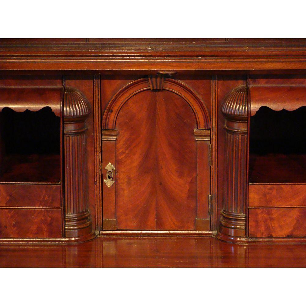 George II Mahogany Bureau Cabinet Bookcase For Sale 4