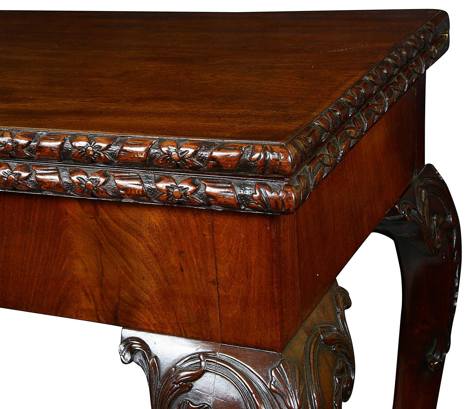English George II Mahogany card table, circa 1760 For Sale