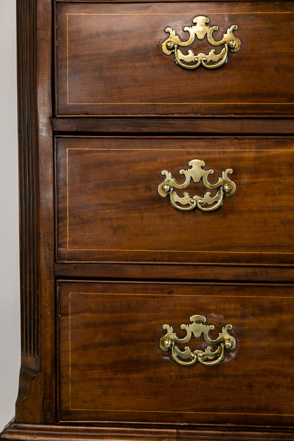 English George II Mahogany Chest on Chest For Sale