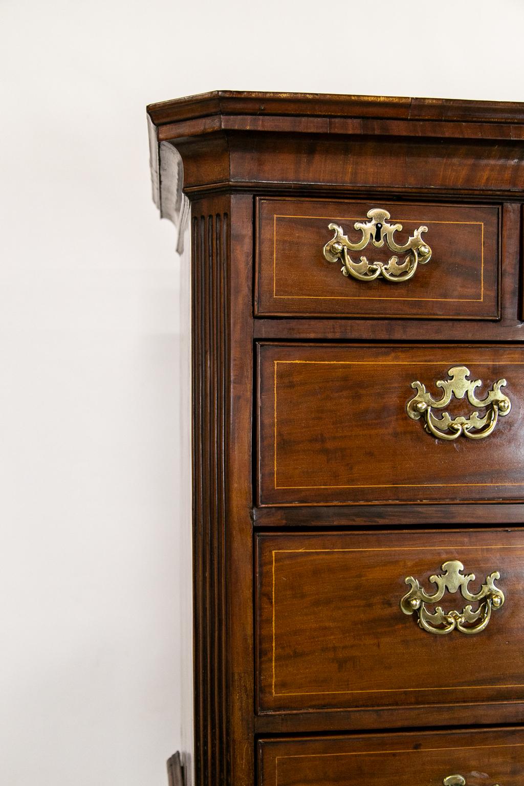 Mid-18th Century George II Mahogany Chest on Chest For Sale