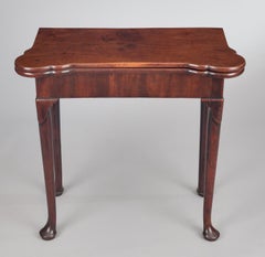 George II Mahogany Concertina Action Card Table