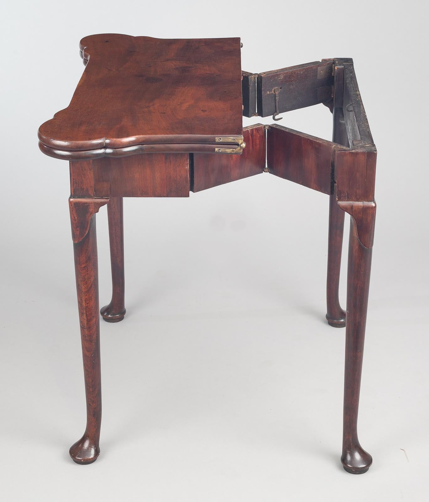 George II Mahogany Concertina Action Card Table 1