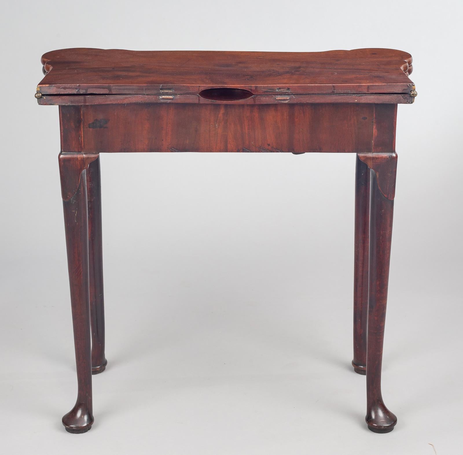 George II Mahogany Concertina Action Card Table 4