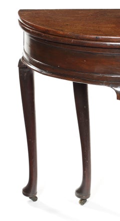 18th Century George II Mahogany Demi-lune Tea Table