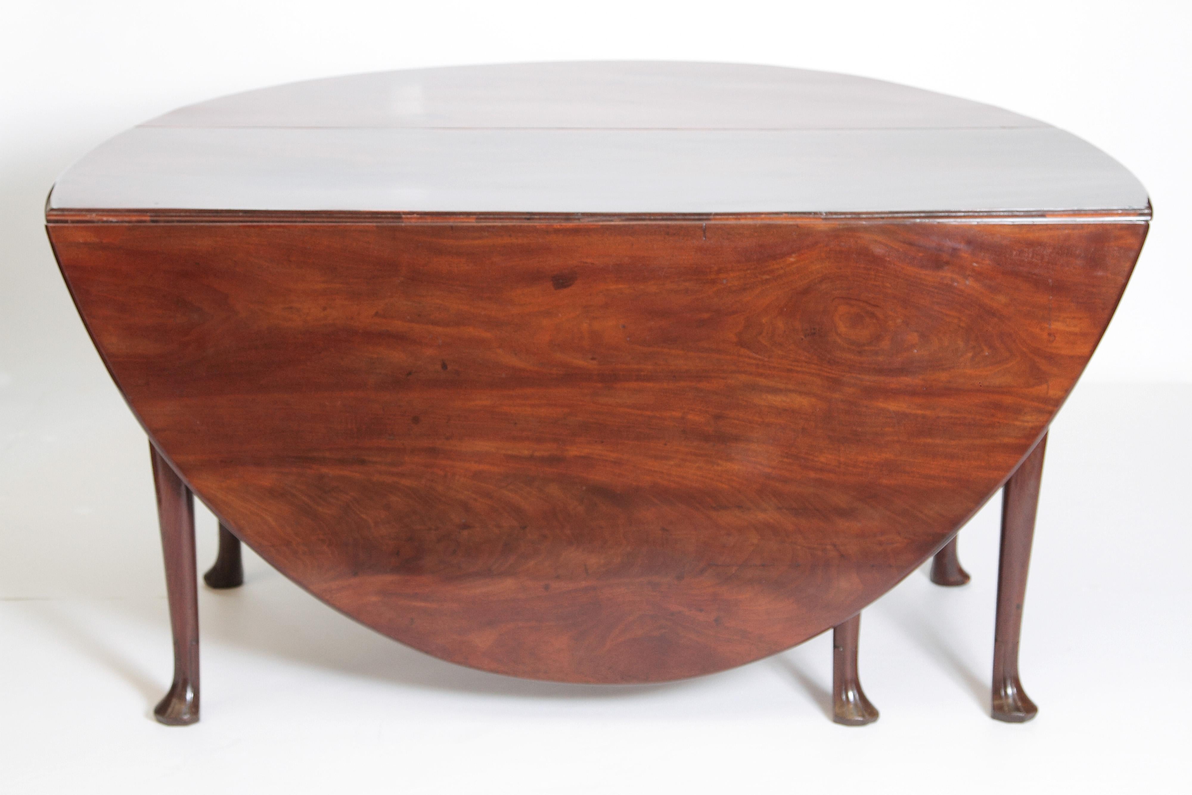 18th Century George II Mahogany Dining Table with Spanish Feet