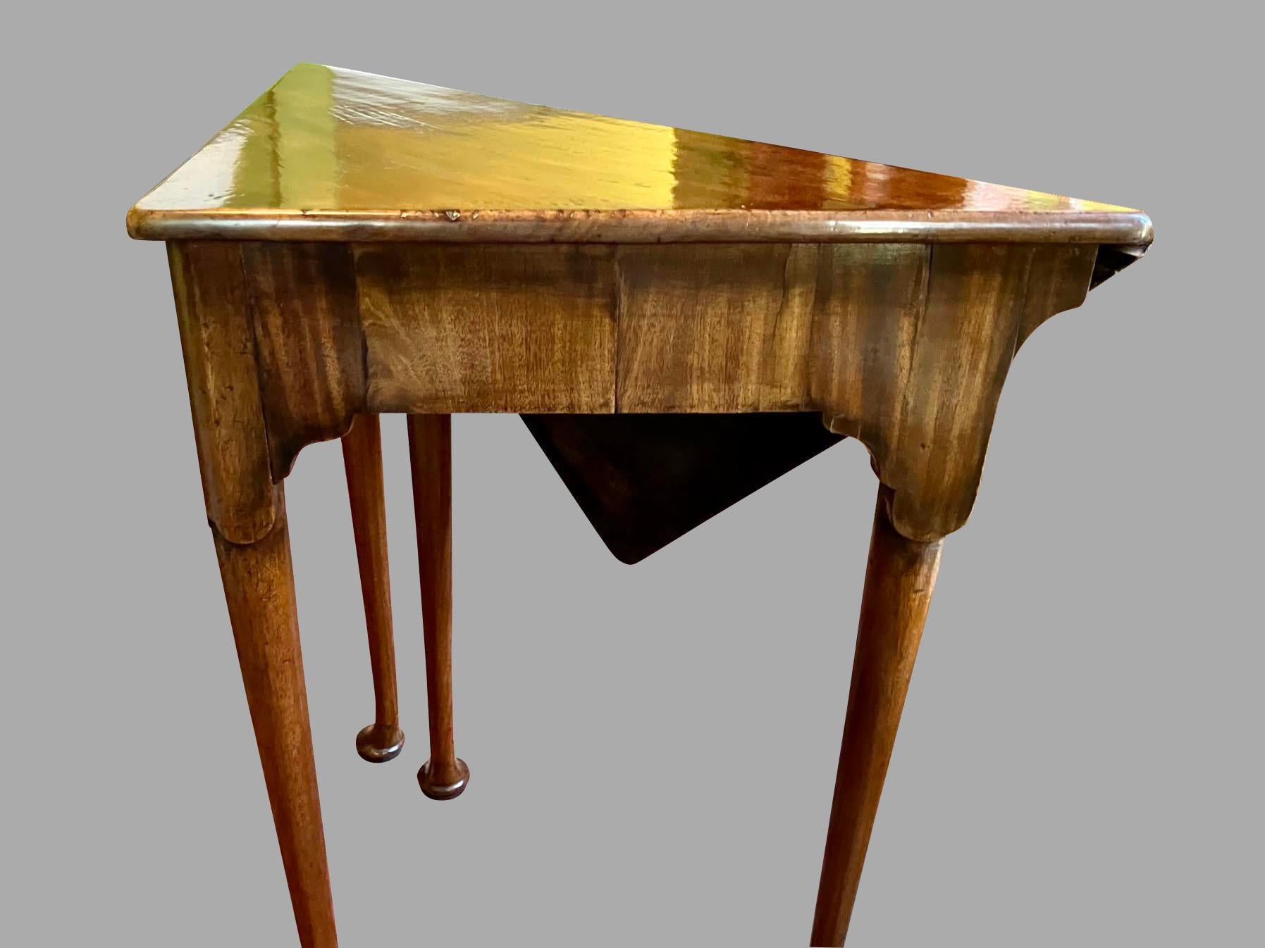 George II Mahogany Envelope or Corner Table Circa 1740 5