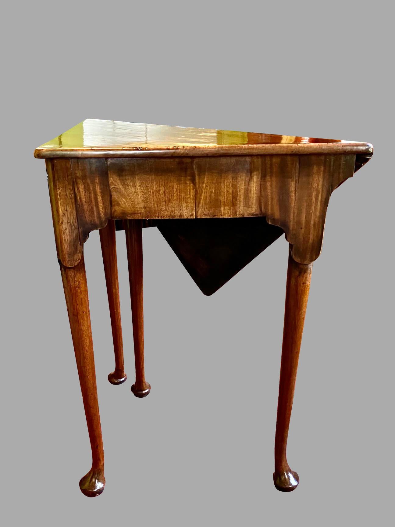 George II Mahogany Envelope or Corner Table Circa 1740 3
