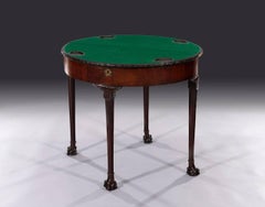 George II Mahogany Fold Over Card Table
