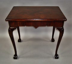 George II Mahogany Irish Silver Table or Centre Table