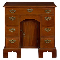 Antique George II Mahogany Kneehole Dressing Table Desk, England, circa 1750