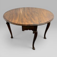George II Mahogany Oval Drop Leaf Dining Table (Georgian)