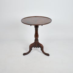Antique George II Mahogany Round Tilt Top Pedestal Table