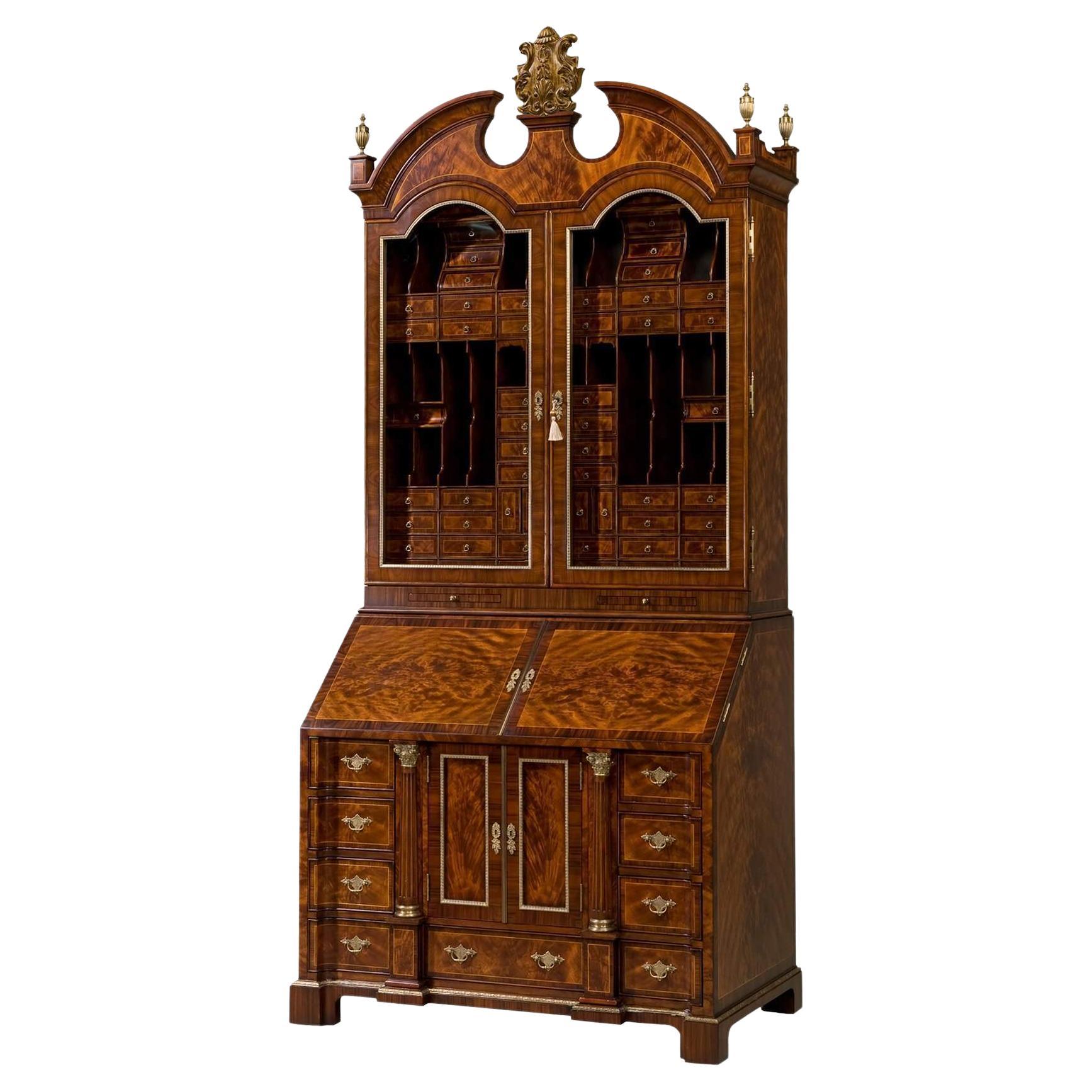 George II Style Mahogany Secretary Bookcase
