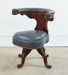 George II Mahogany Swivel Reading Chair