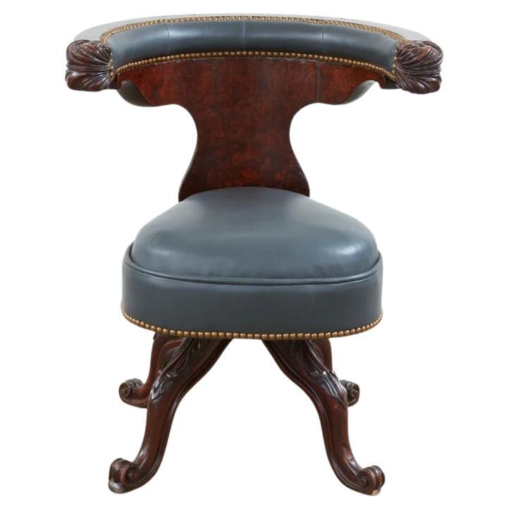 George II Mahogany Swivel Reading Chair For Sale