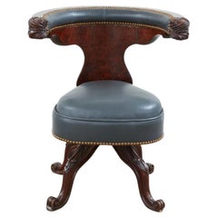 Used George II Mahogany Swivel Reading Chair