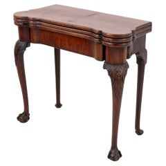 George II Mahogany Triple Fold-Over Games Table