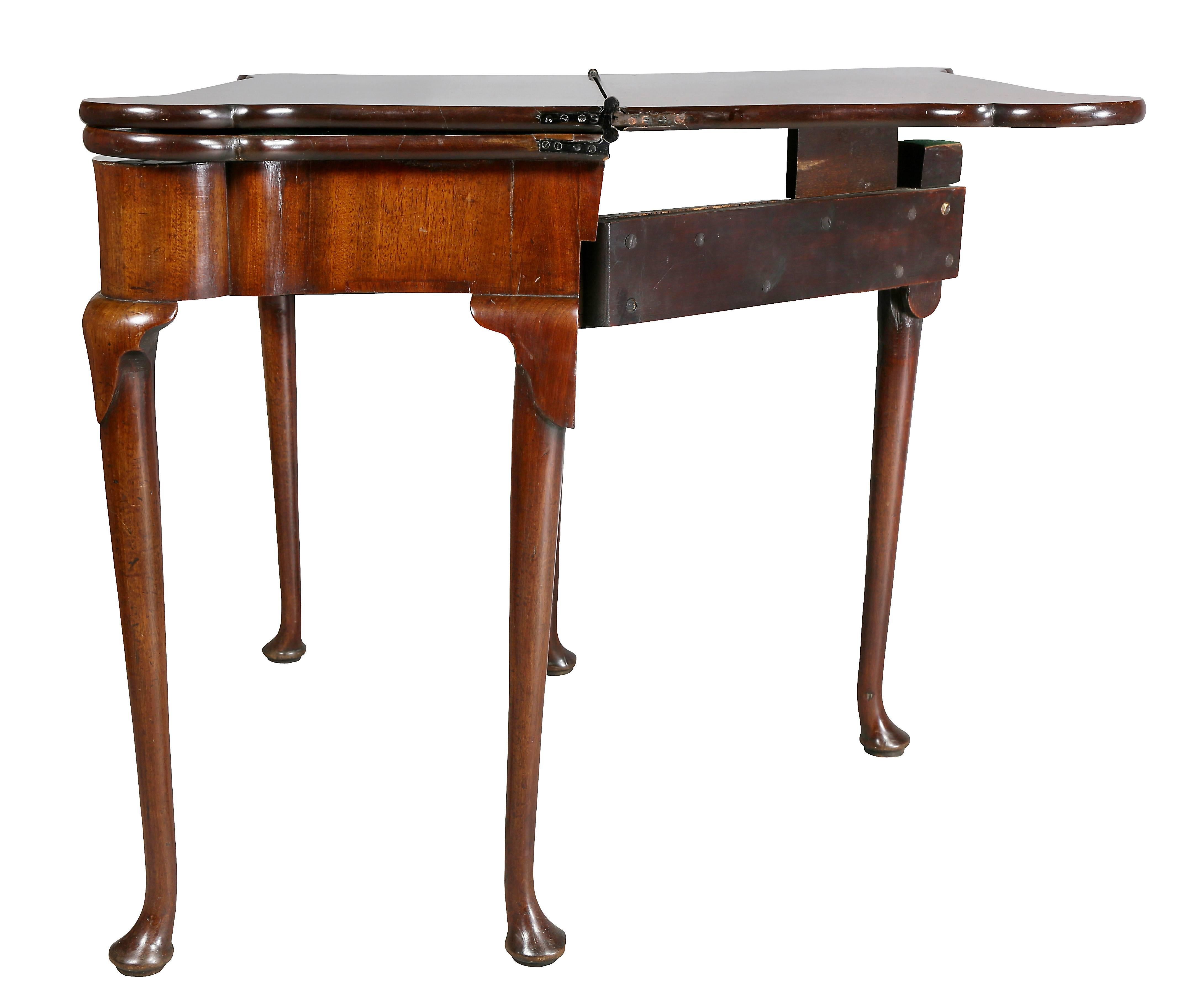 George II Mahogany Triple Top Games Table For Sale 2