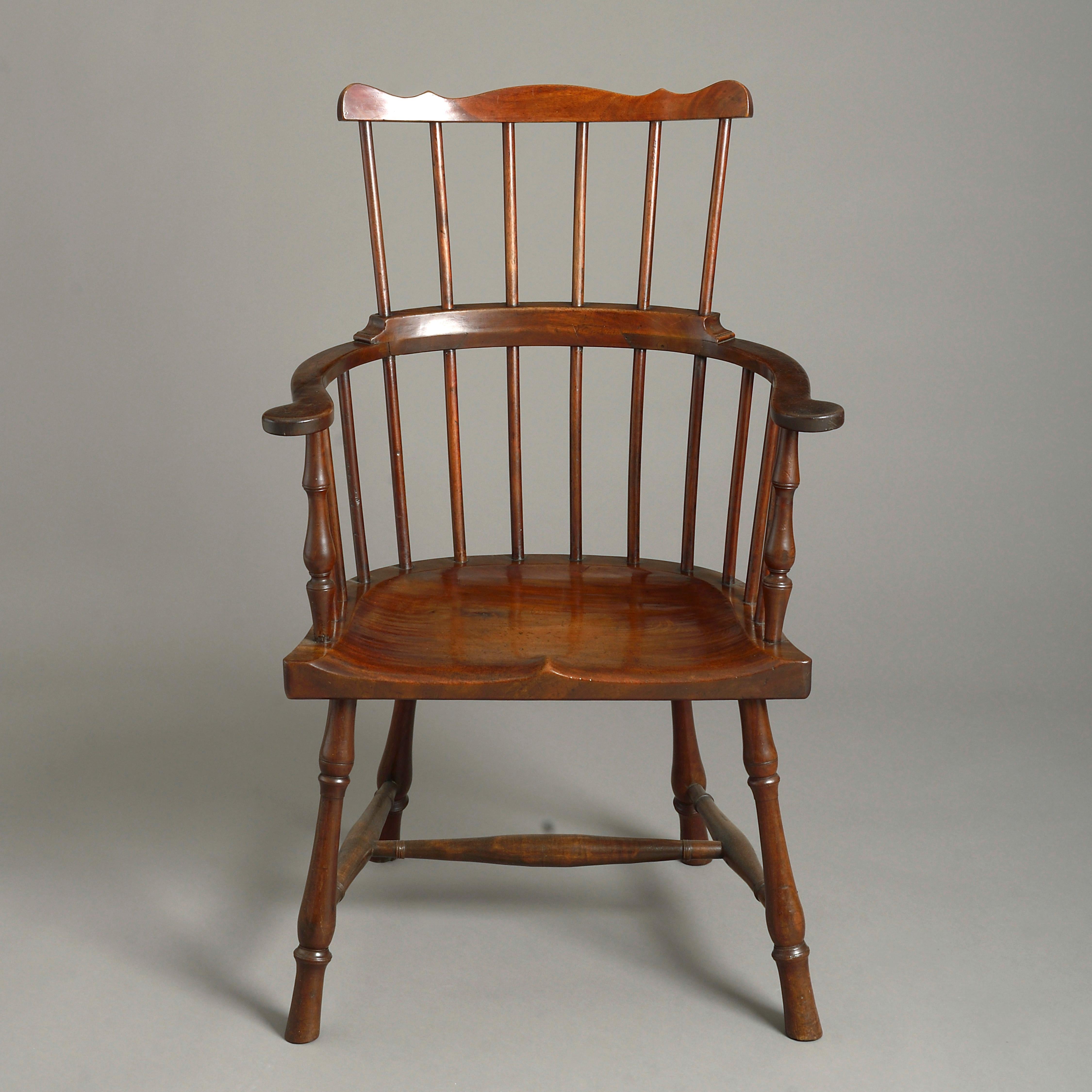 18th Century and Earlier George II Mahogany Windsor Chair
