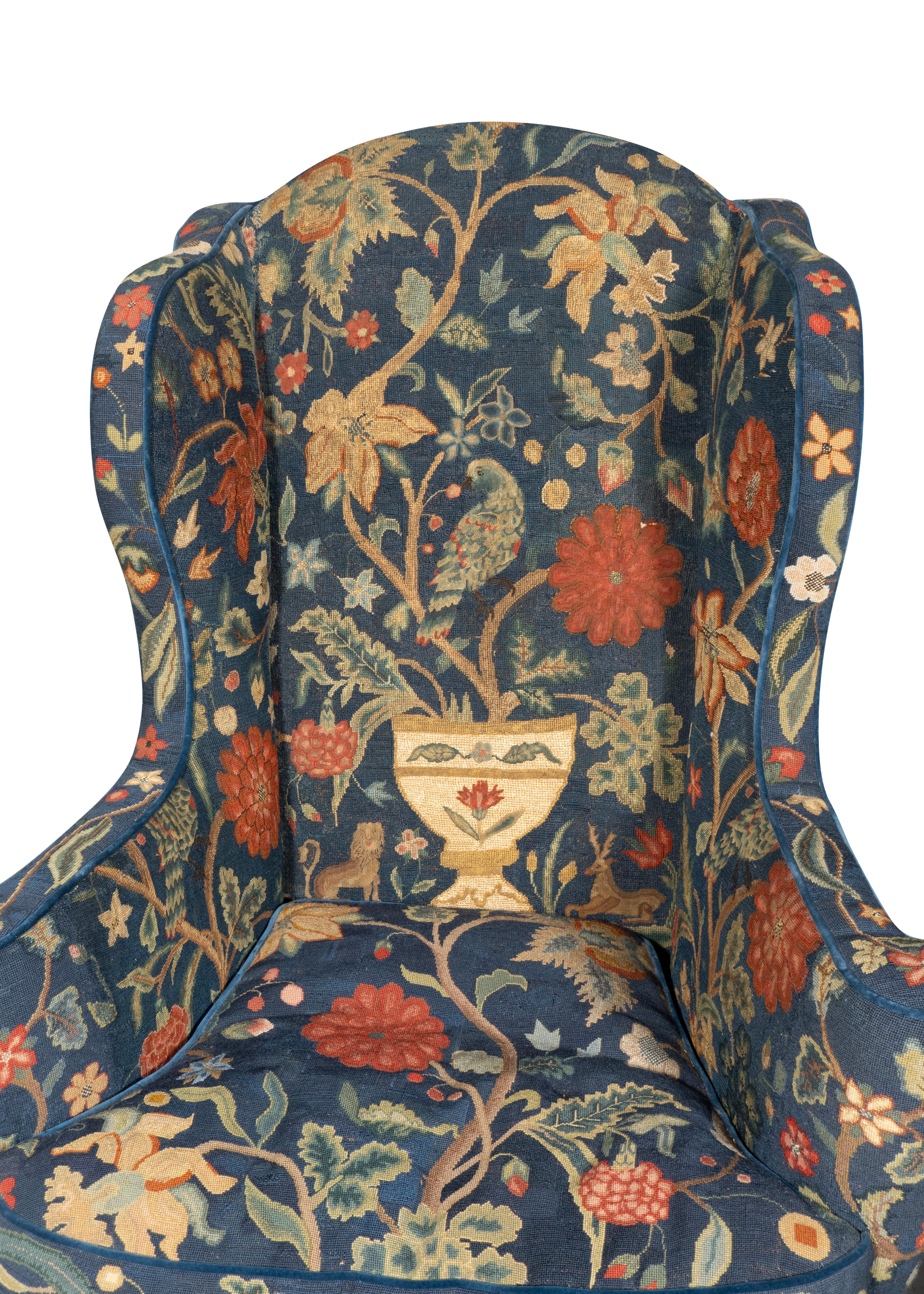 George II Mahogany Wing Chair For Sale 4