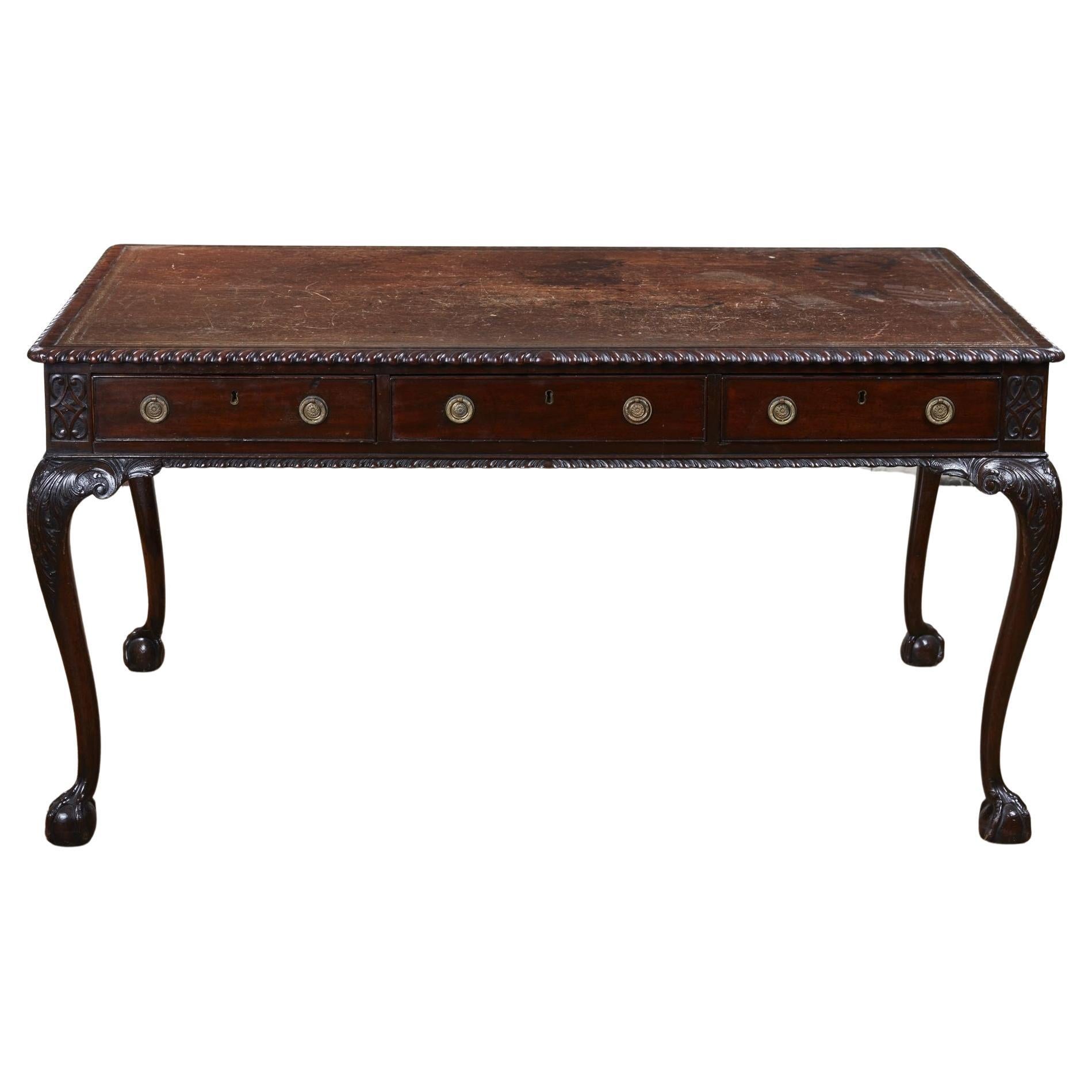 George II Mahogany Writing Table For Sale