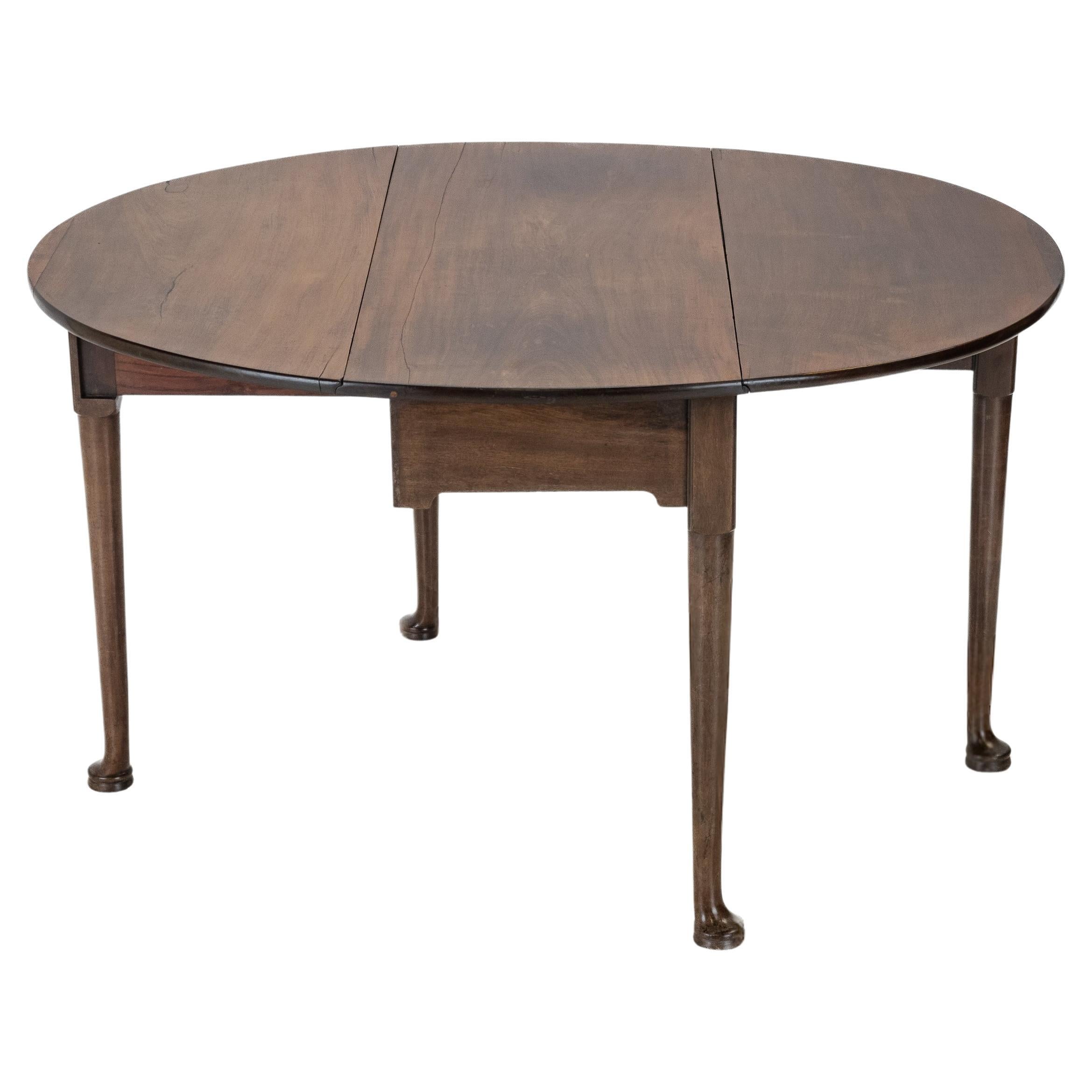 George II Mid-C.18th Mahogany Oval Drop-Leaf Gateleg Table, C1750 (Georgian)
