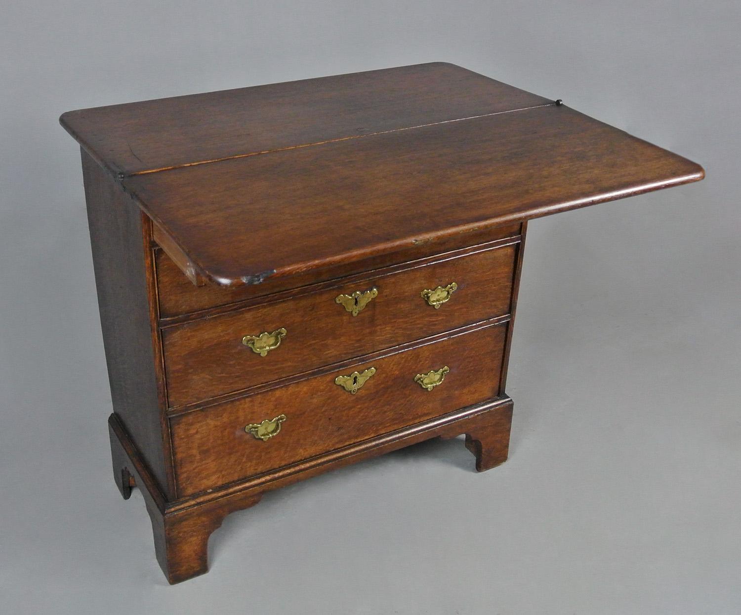 George II Oak Bachelor’s Chest of Small Proportions c. 1740 1