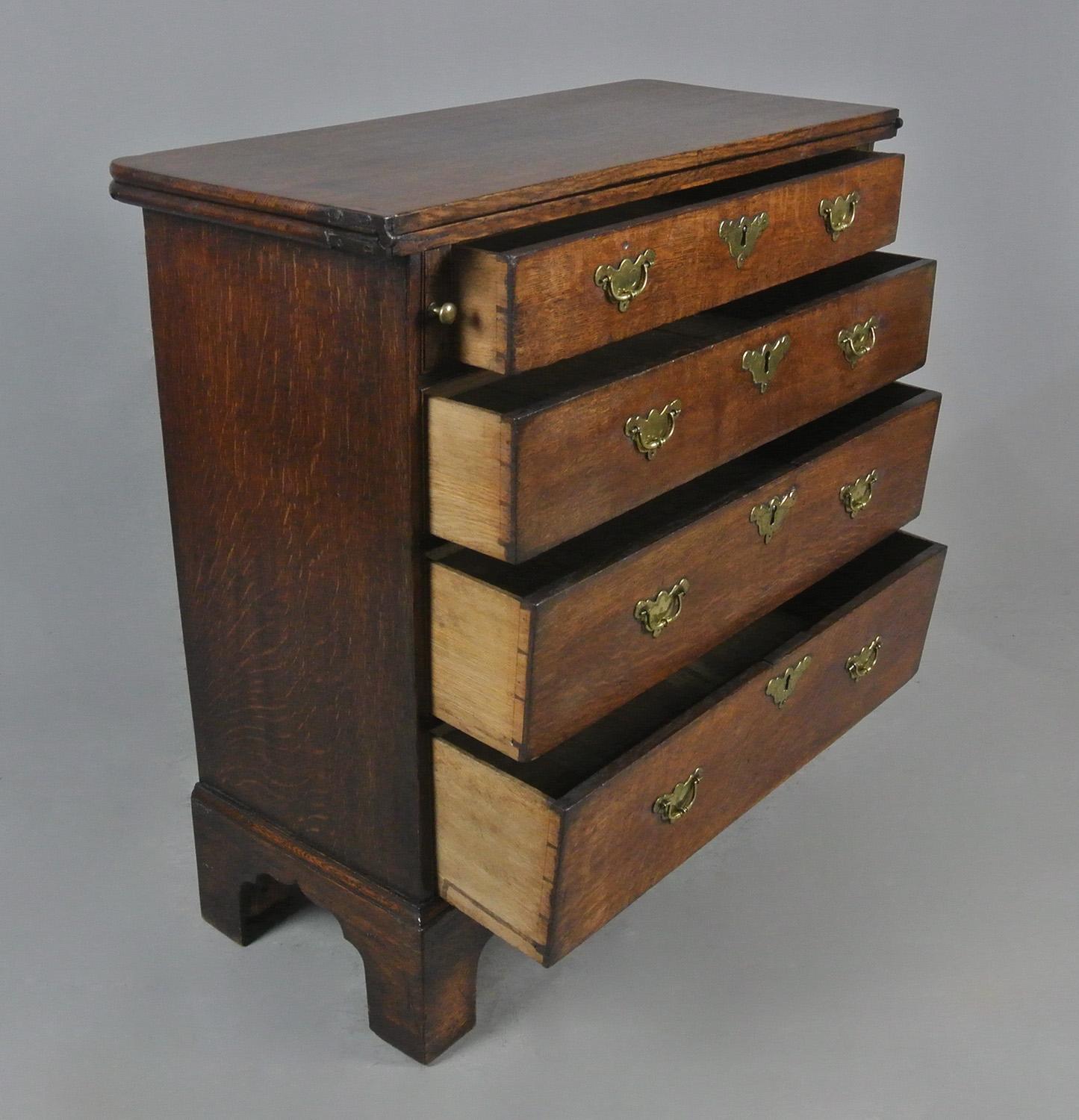 George II Oak Bachelor’s Chest of Small Proportions c. 1740 2