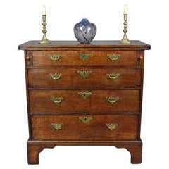 Antique George II Oak Bachelor’s Chest of Small Proportions c. 1740