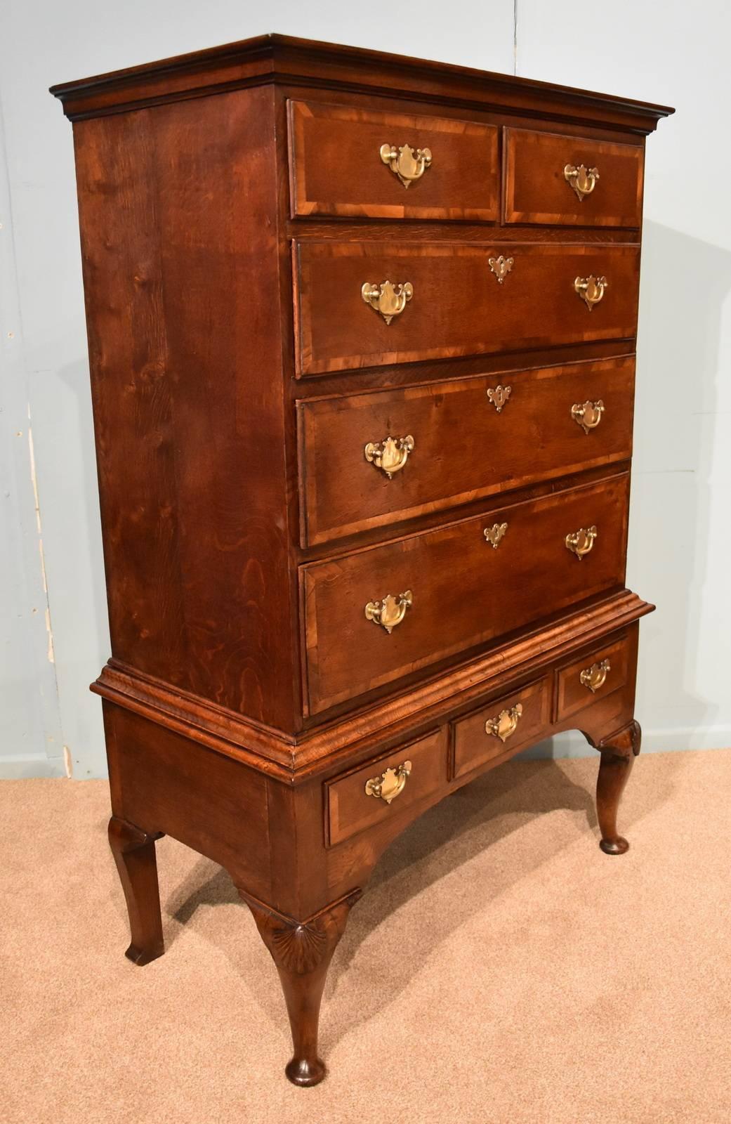 George II Oak Chest on Stand In Good Condition In Wiltshire, GB