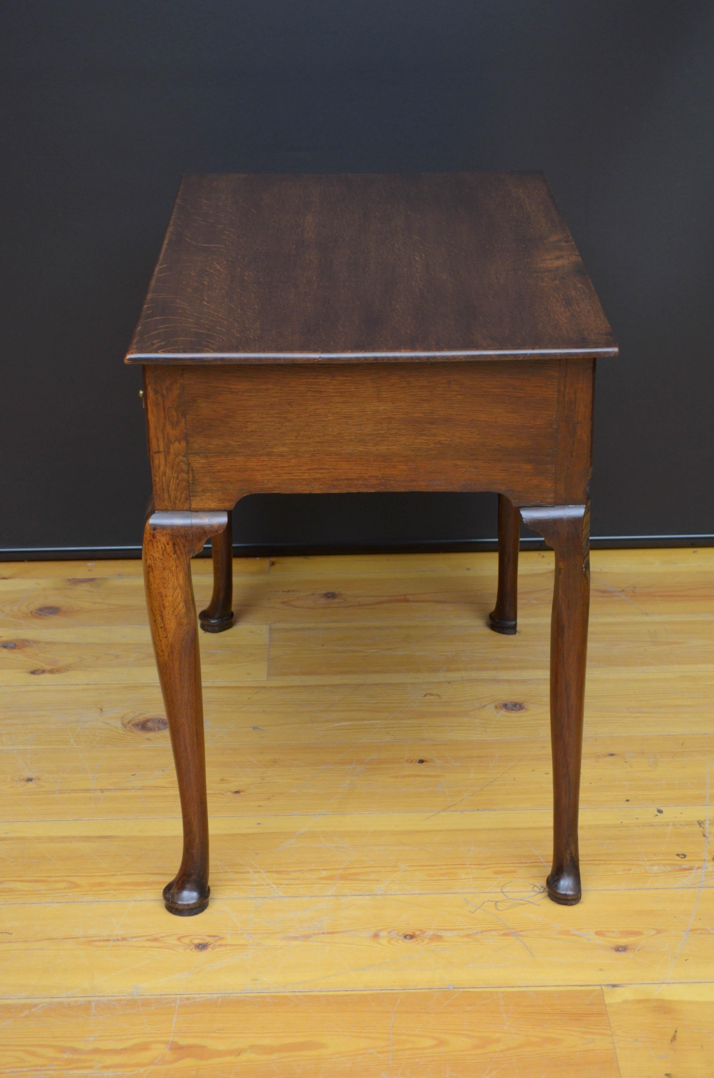 George II Oak Lowboy Table For Sale 7