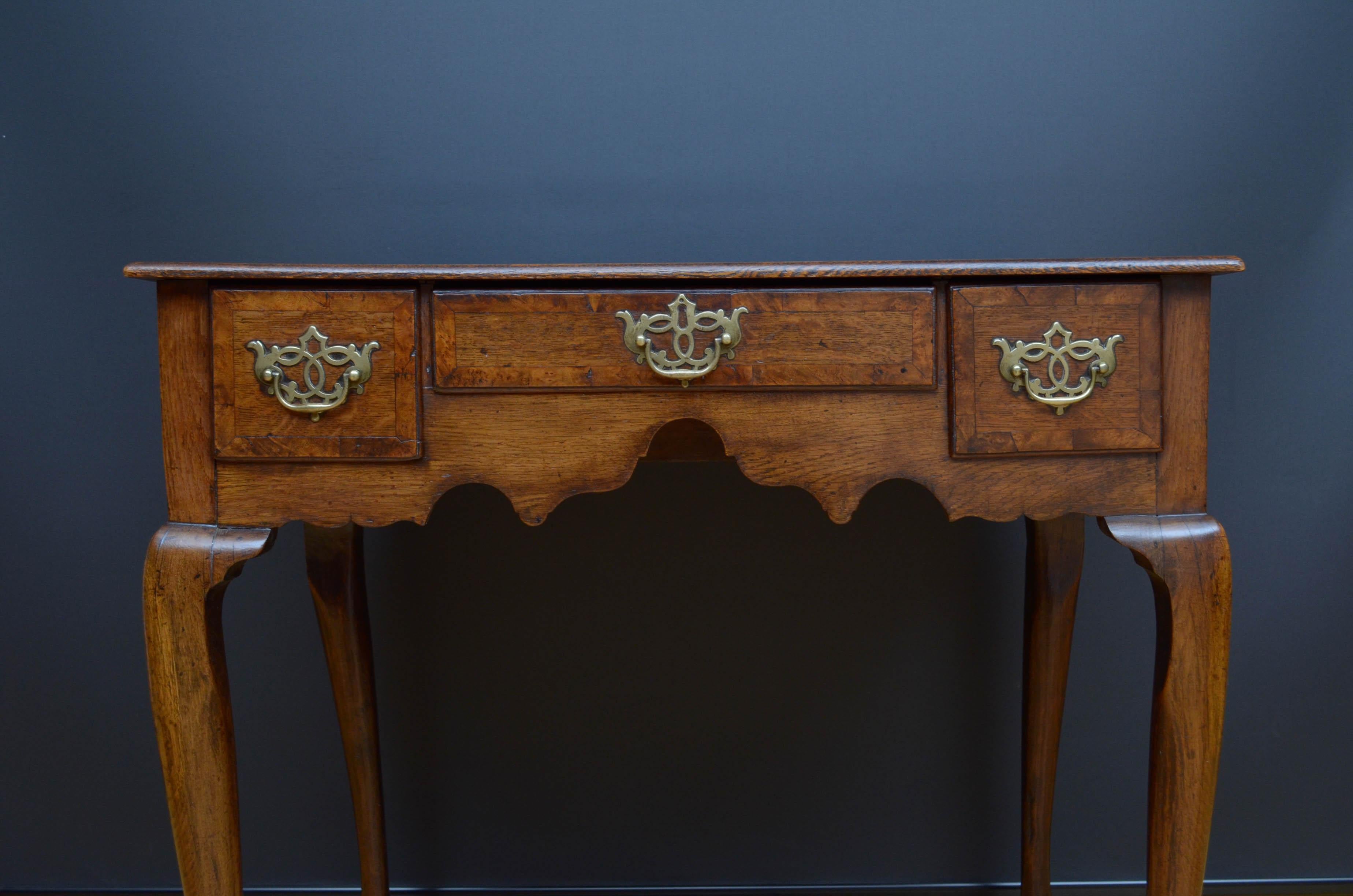 George II Oak Lowboy Table For Sale 1