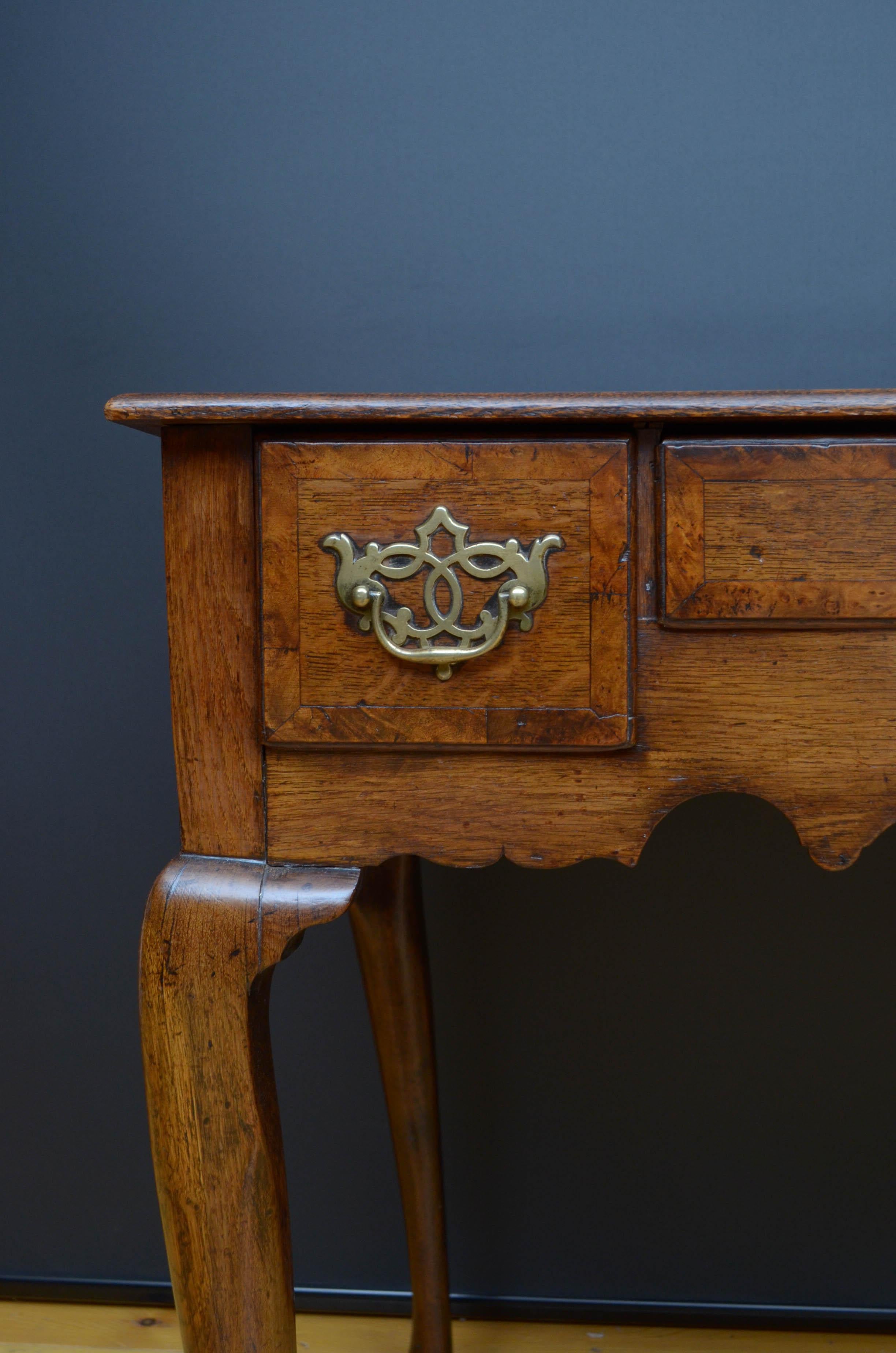 George II Oak Lowboy Table For Sale 2