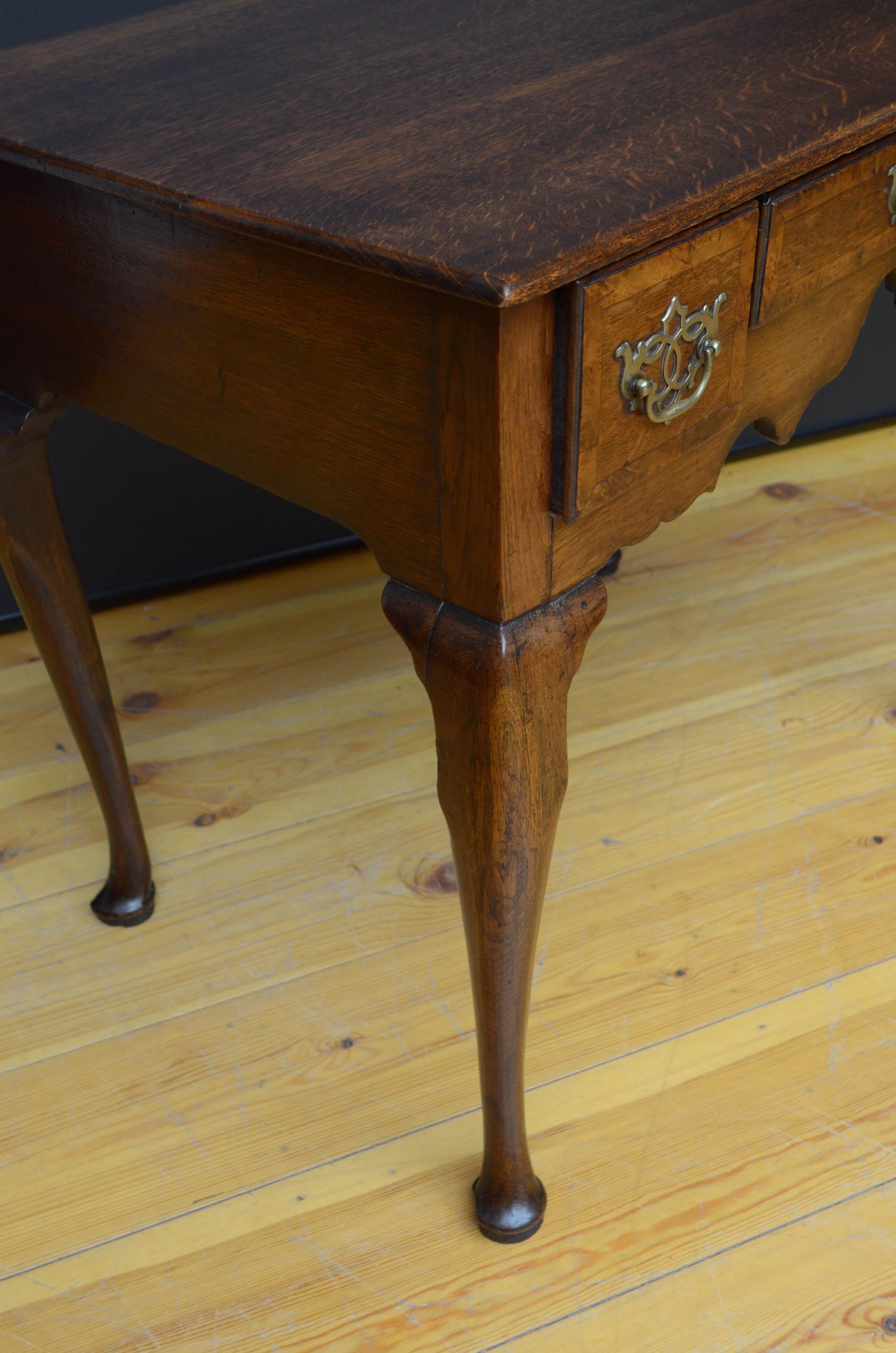 George II Oak Lowboy Table For Sale 4