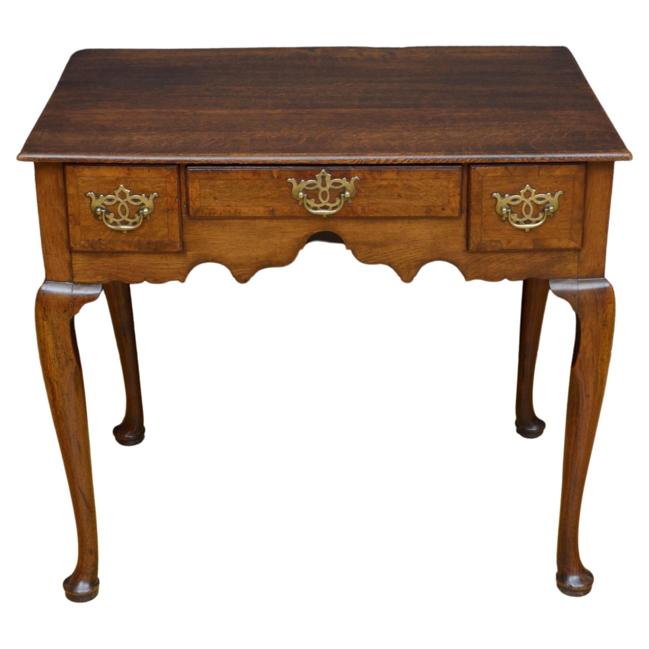 George II Oak Lowboy Table For Sale