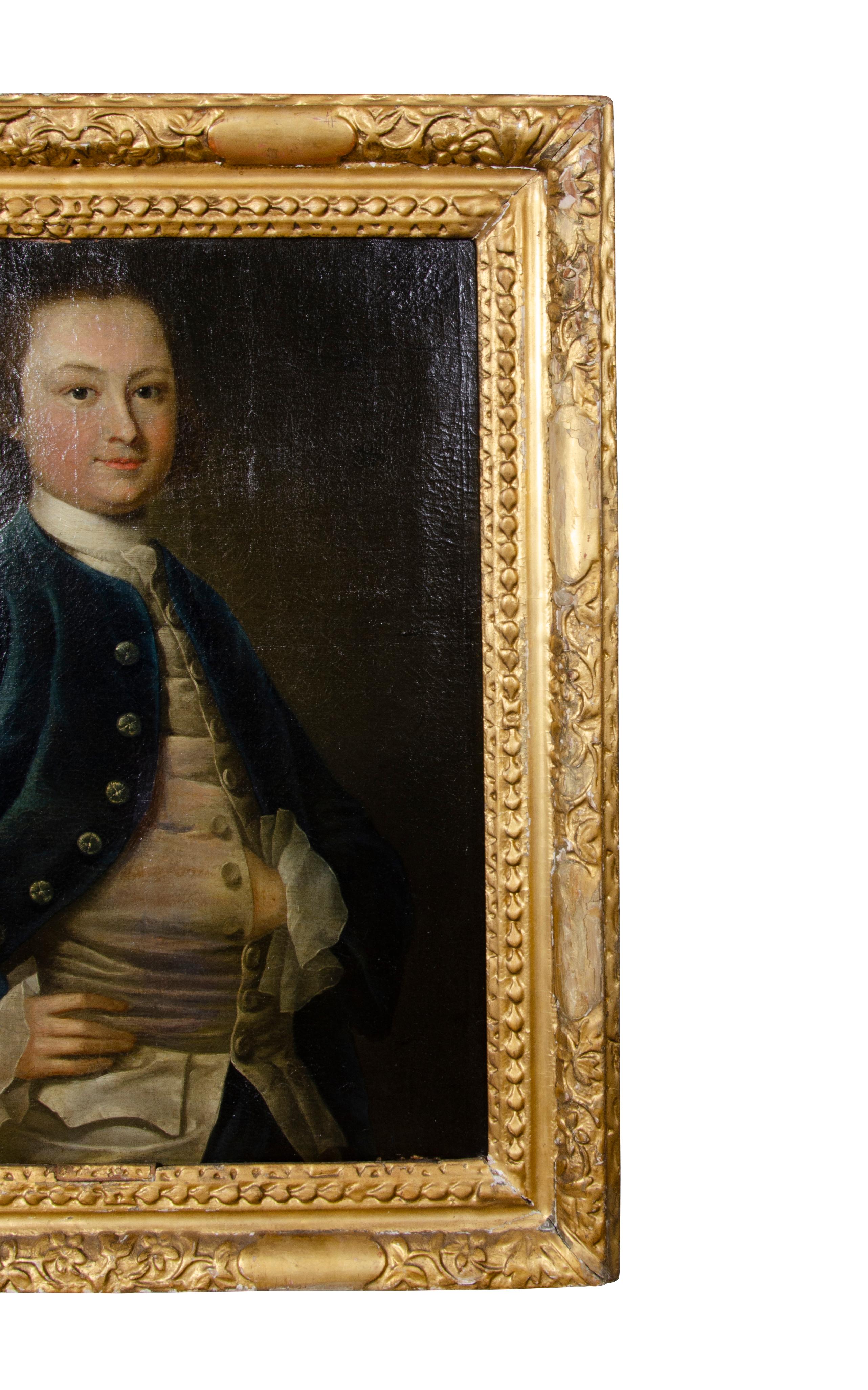 George II Oil on Canvas Portrait of a Young Man 1