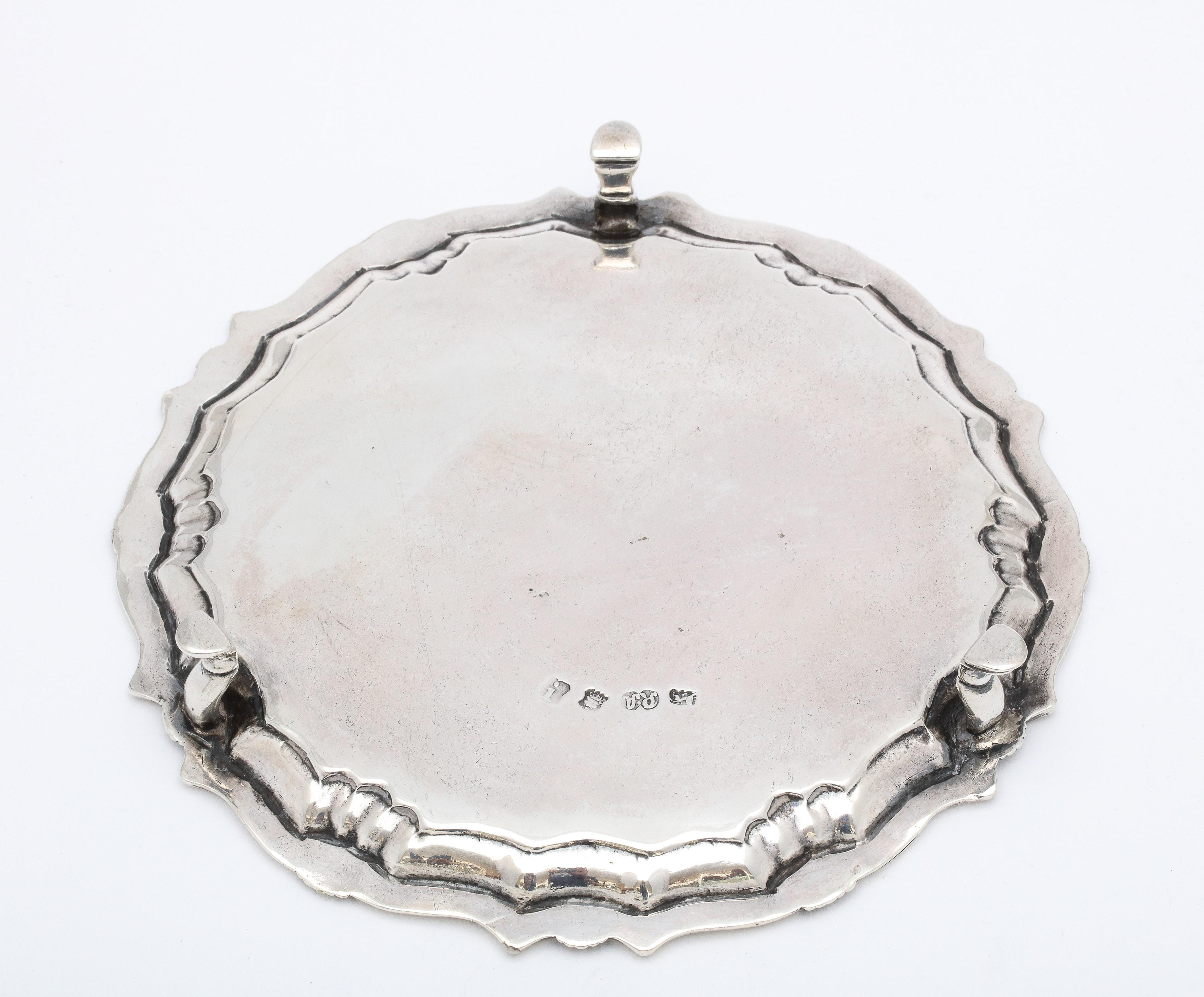 George II Period '1744' Sterling Silver Footed Salver/Tray 7