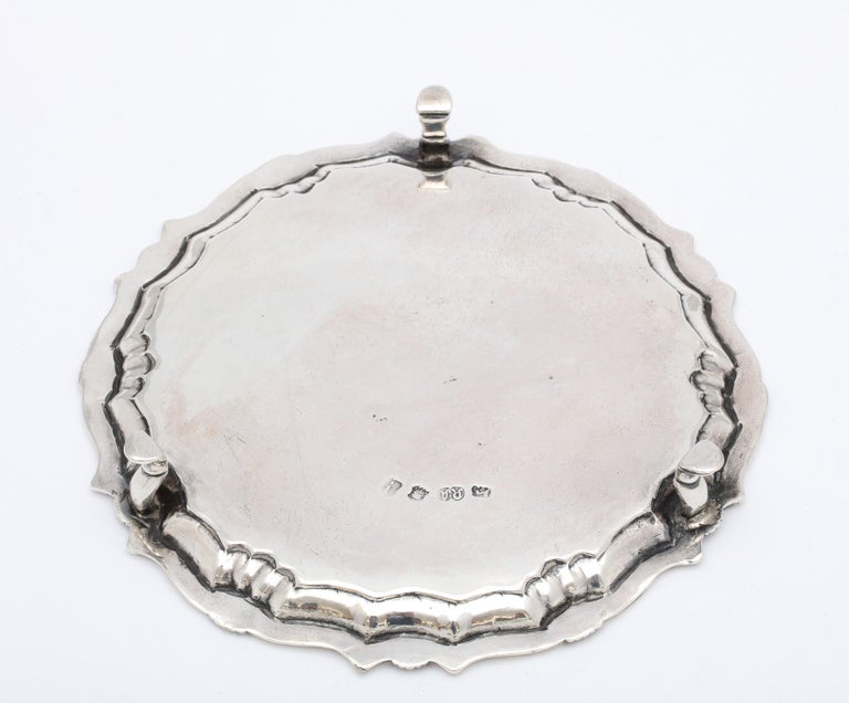 George II Period '1744' Sterling Silver Footed Salver/Tray For Sale 7