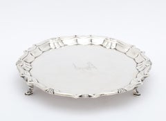 George II Period '1744' Sterling Silver Footed Salver/Tray