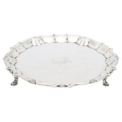 George II Period '1744' Sterling Silver Footed Salver/Tray