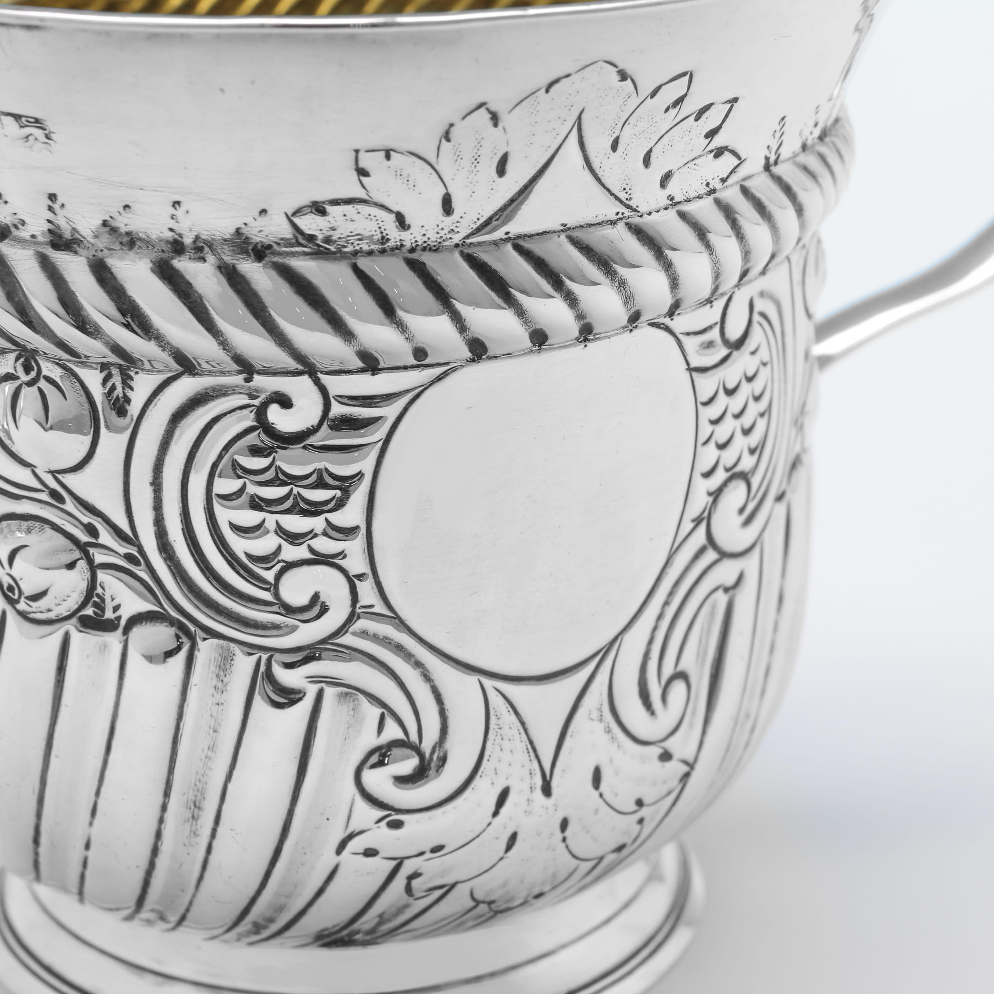 Portarrollos antiguo de plata de ley del periodo Jorge II - Matriculado en Londres 1749 Inglés en venta