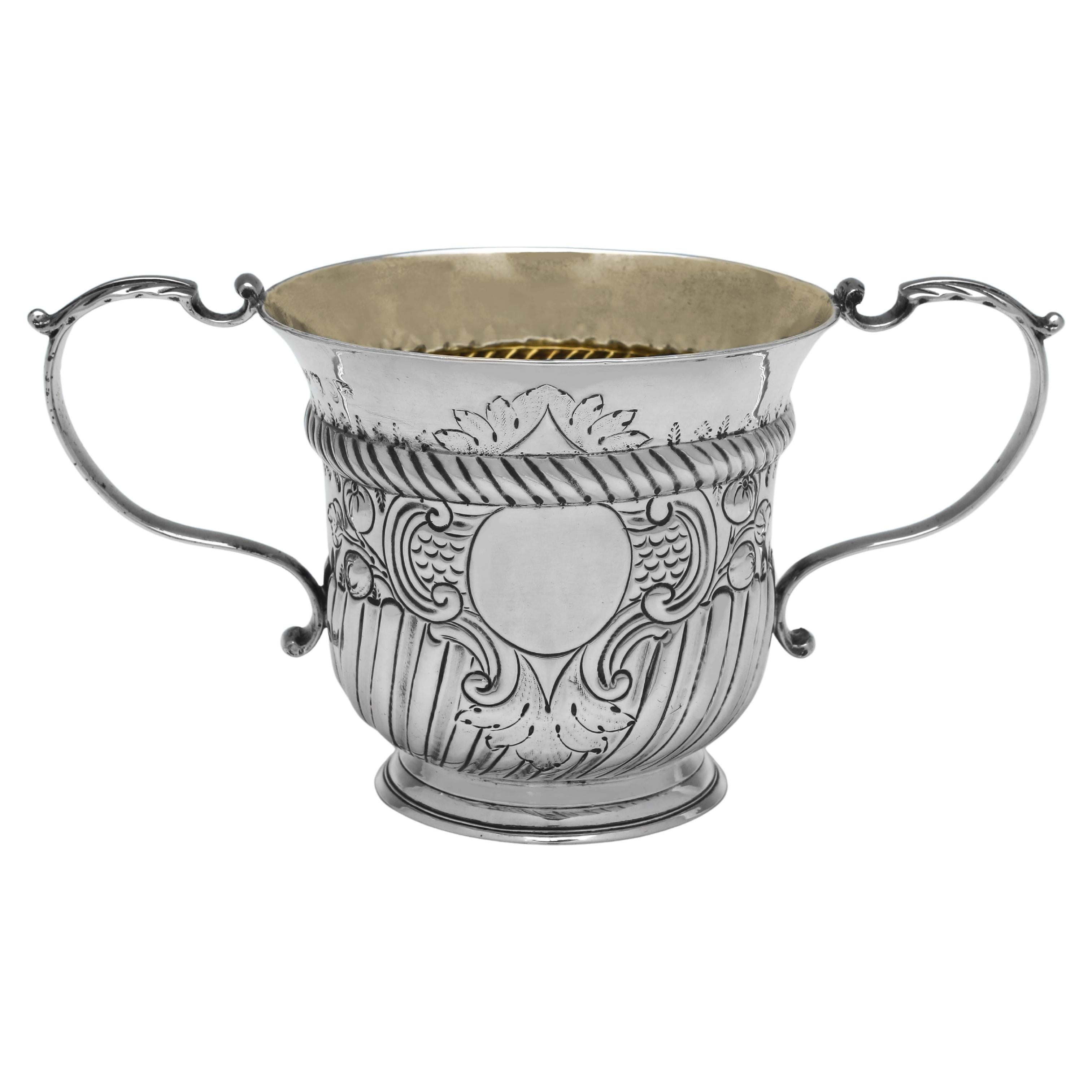 George II Period Antique Sterling Silver Porringer - Hallmarked in London 1749