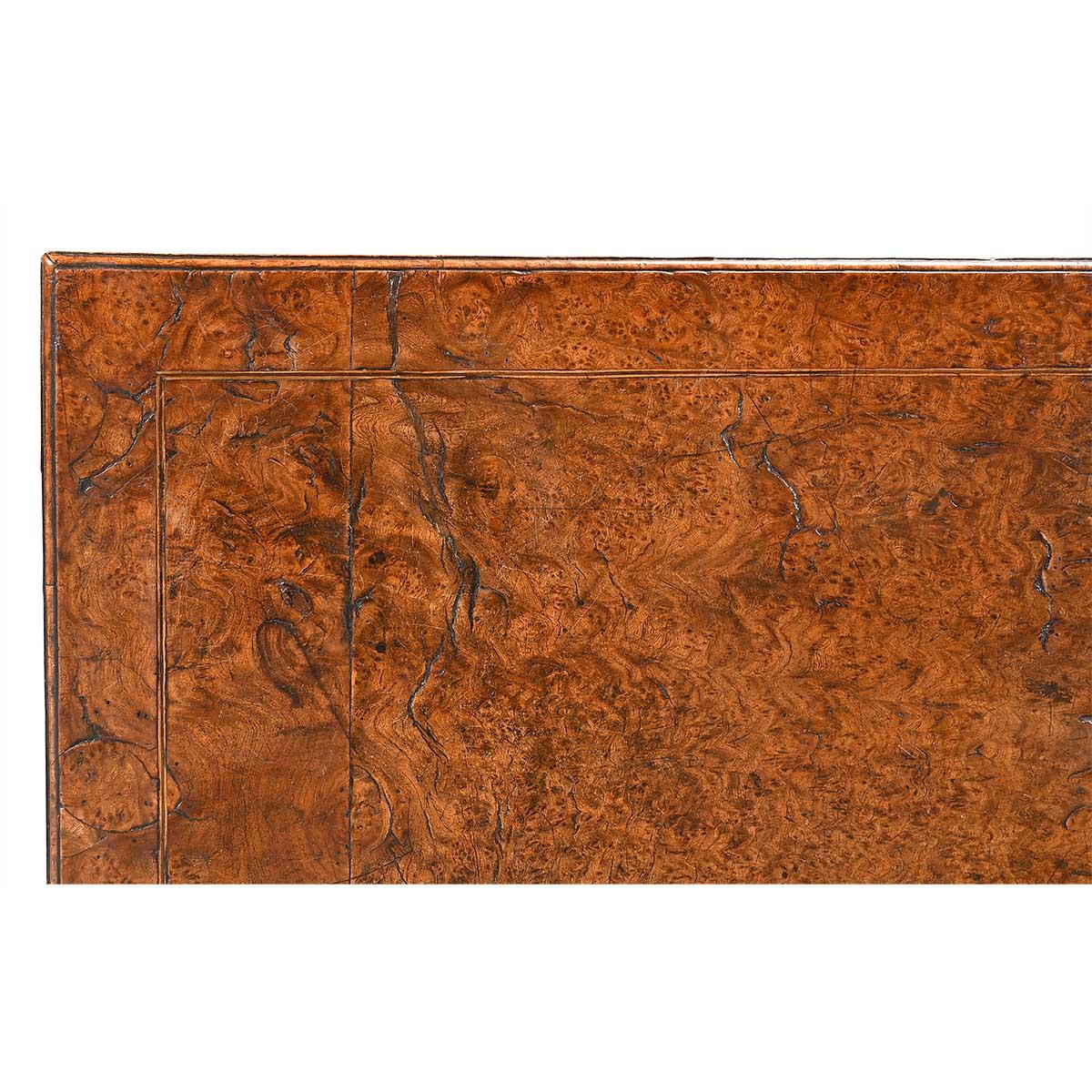 George II Period Burr Elm Chest of Drawers For Sale 2