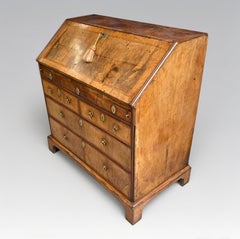 George II period burr walnut bureau