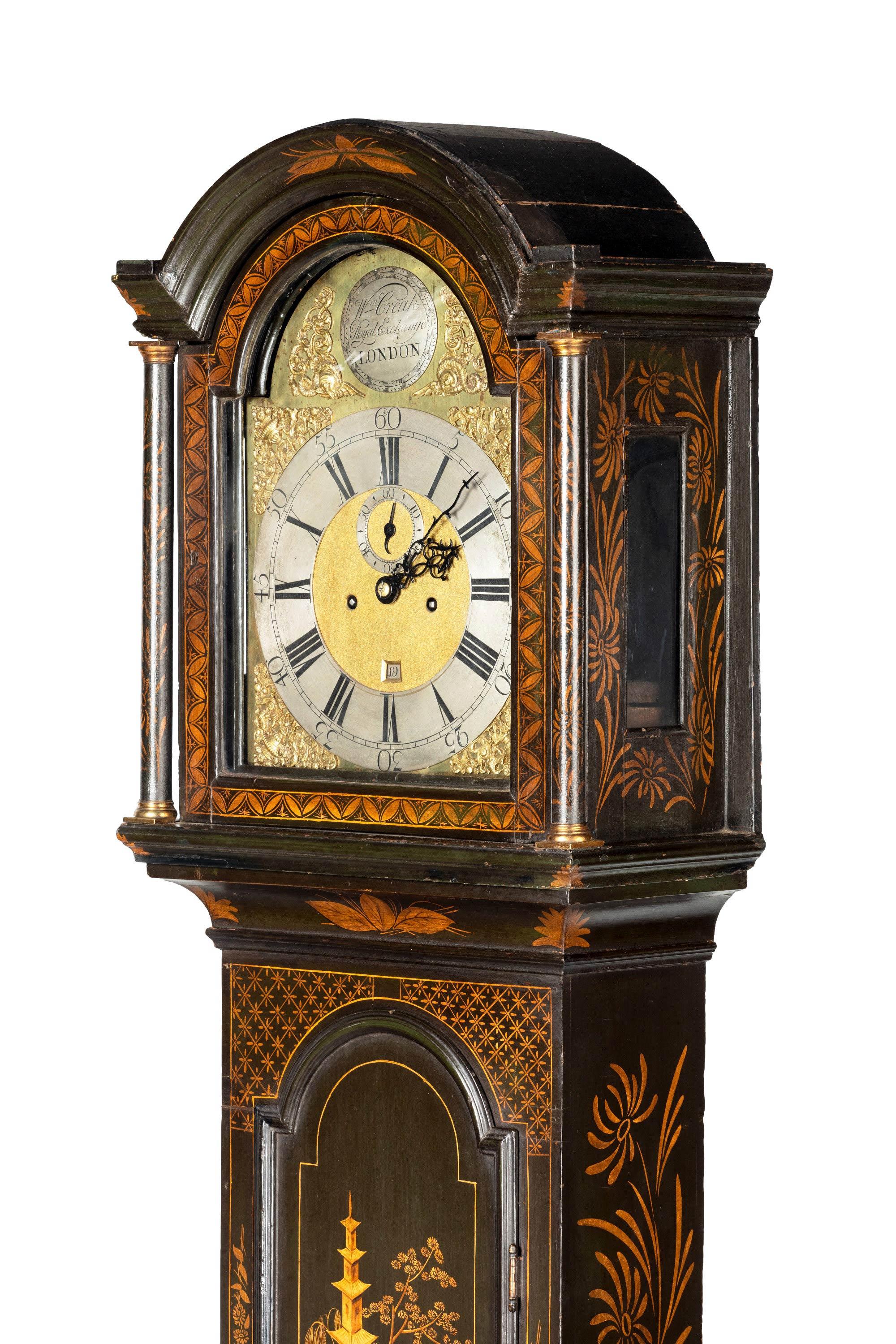 George II Period Eight Day Longcase Clock by William Creak For Sale 3